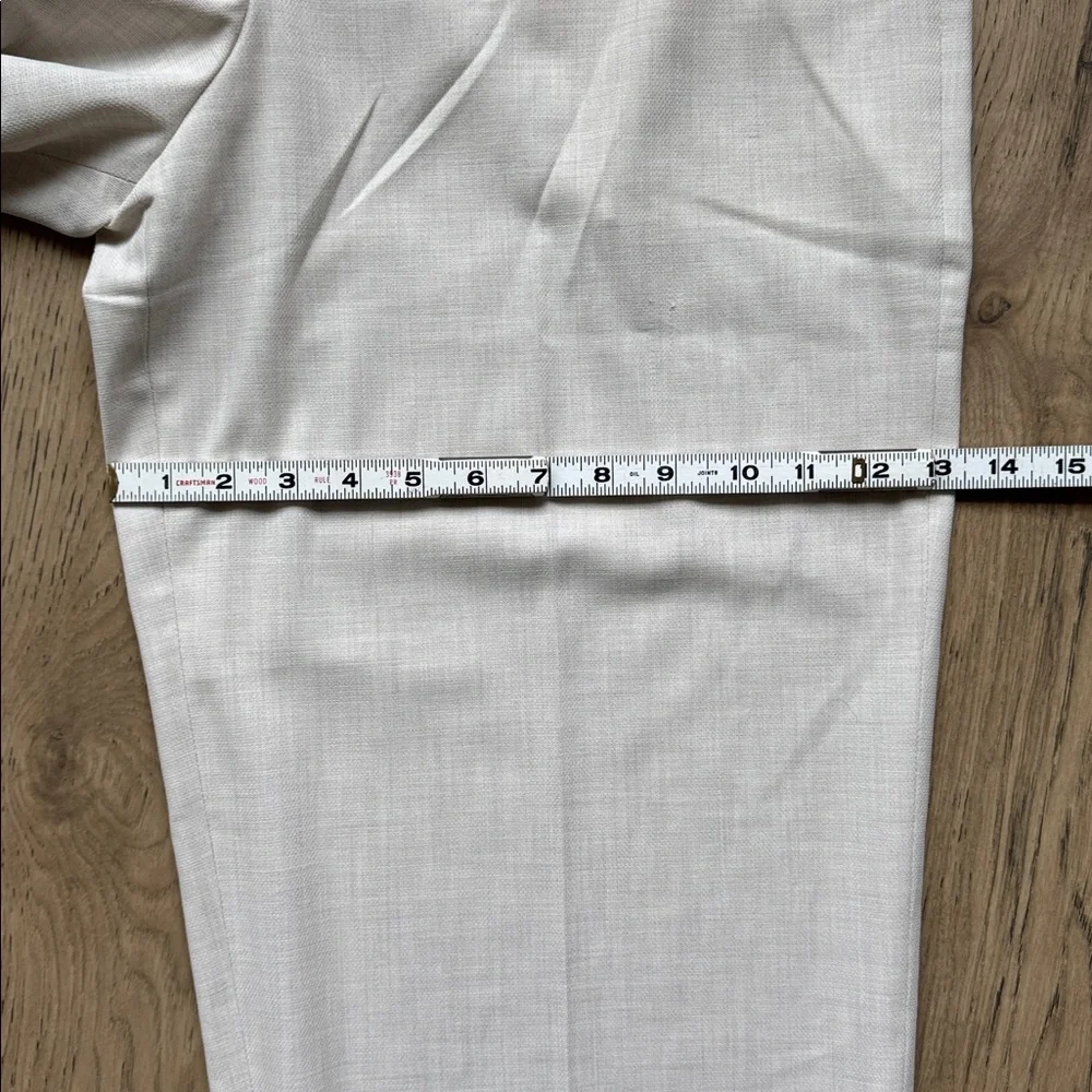 Express Mens Dress Pants 33x32 Tan Baggy Stretch Flat Front Career Casual